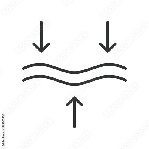 Skin balance icon in line design. moisture equilibrium on white background vector. balance editable stroke icon