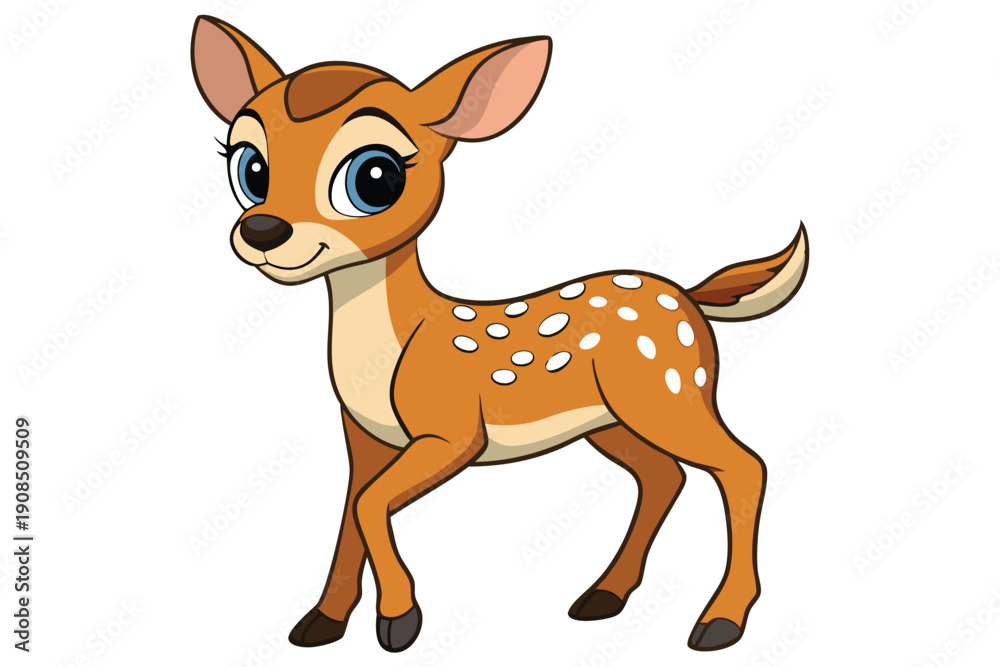 Obraz premium illustration of a cartoon deer