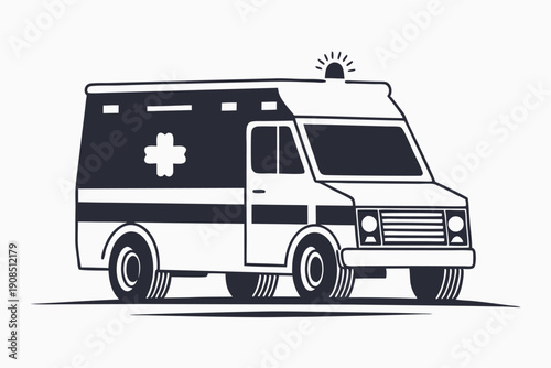 Ambulance Car Emergency Vehicle, Medical Transport, Urgent Care, Isolated