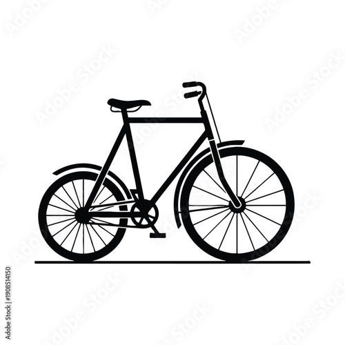 Black bicycle on white background black white background bike transportation