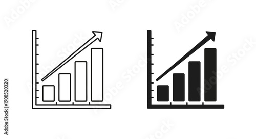 Free Download Upward Trending Bar Chart Icon Symbolizing Business Growth, Financial Success, Performance Improvement, and Data Analytics. - GFXLoad