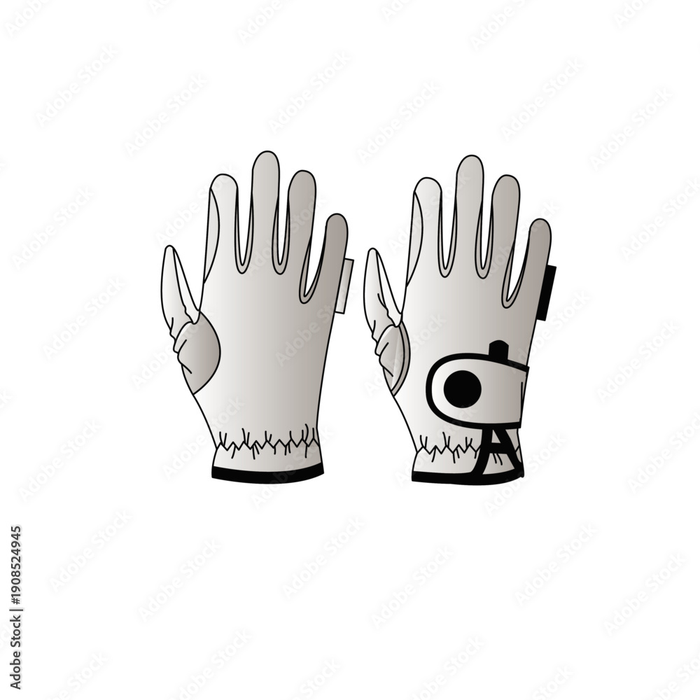 Obraz premium Racer Motorcycle Gloves Vector