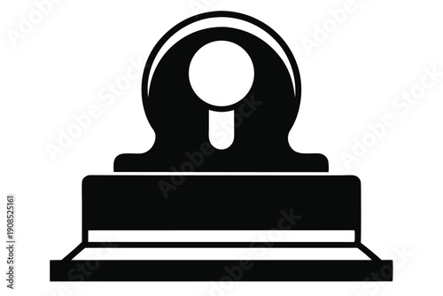 door stopper line art silhouette vector illustration