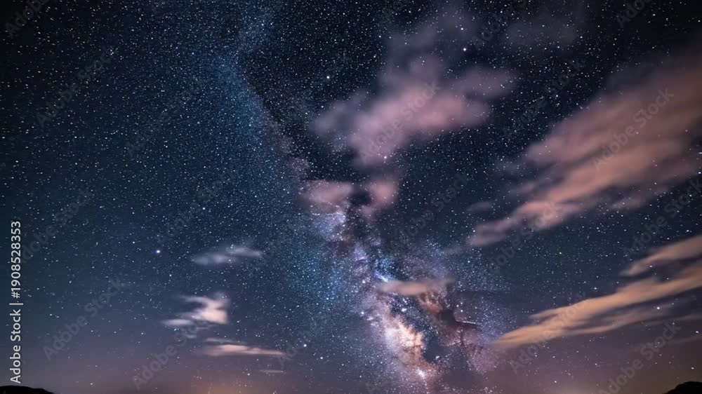 custom made wallpaper toronto digitalNight sky with many stars the Milky Way stretching across and some clouds