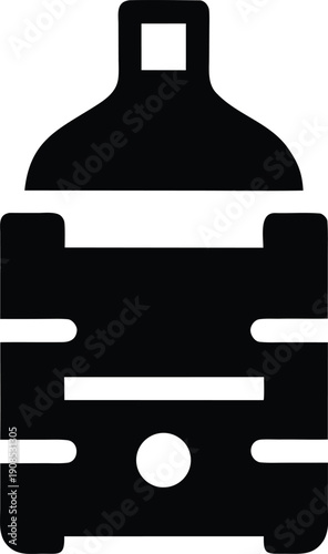 bottle warmer silhouette vector illustration on transparent background