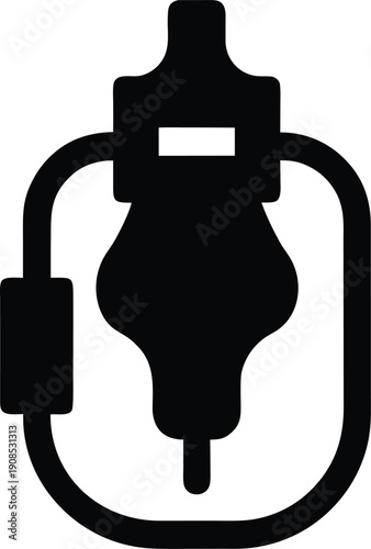 bottle warmer silhouette vector illustration on transparent background