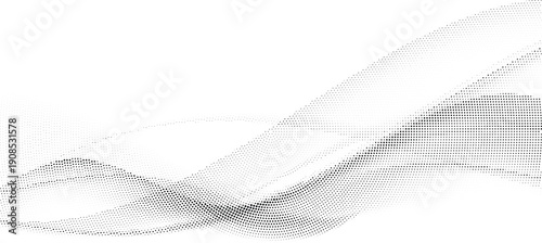 Halftone wave pattern design element graphic