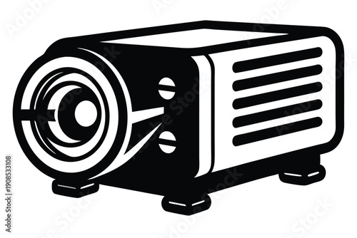 compact projector line art silhouette vector illustration