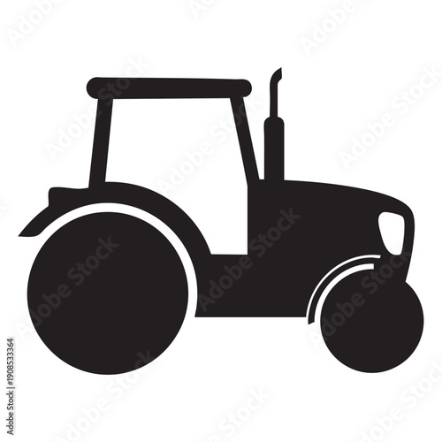 Agricultural Vehicle Black Symbol