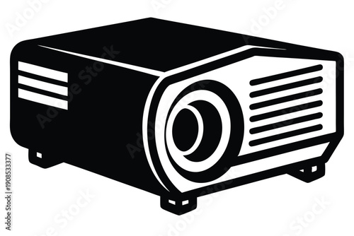 compact projector line art silhouette vector illustration
