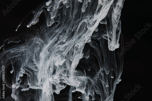 Vászonkép White Pigments Dissolving in Water - Abstract Fluid Art