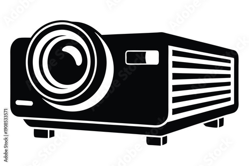 compact projector line art silhouette vector illustration