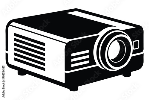 compact projector line art silhouette vector illustration
