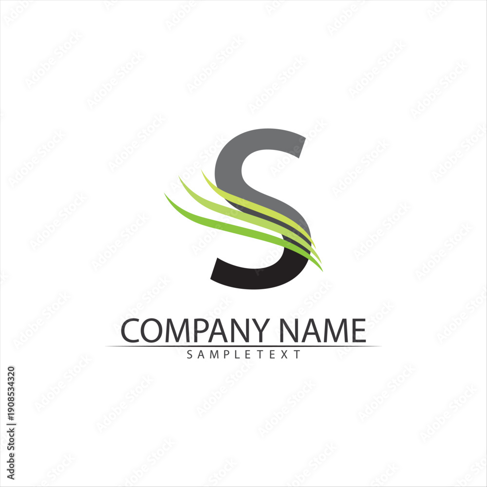 Fototapeta premium Business corporate S letter logo