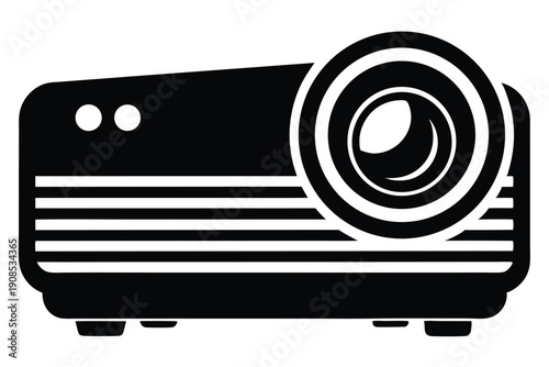 compact projector line art silhouette vector illustration