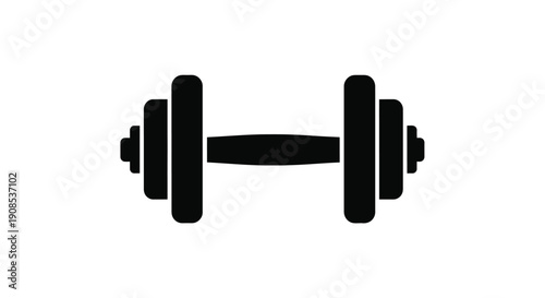 Black barbell weightlifting equipment graphic minimalist silhouette