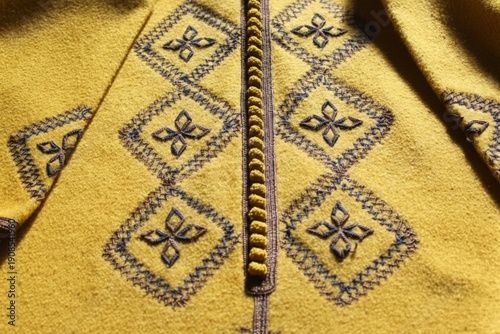 the traditional Moroccan Djellaba or Kaftan aesthetic. AI Image