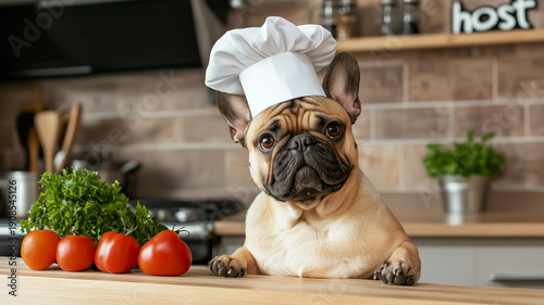 Pet Chef Entertains With Ingredients in a Quirky Kitchen Setup for a Cooking Show
