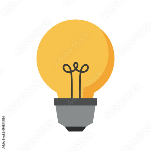 Simple Light Bulb Icon Idea Concept