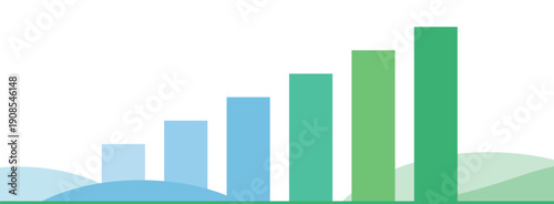 Financial growth bar chart vector illustration for business analytics. Business growth analytics bar. Financial growth vector
