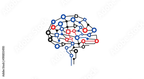 Brain with colorful neural connections.