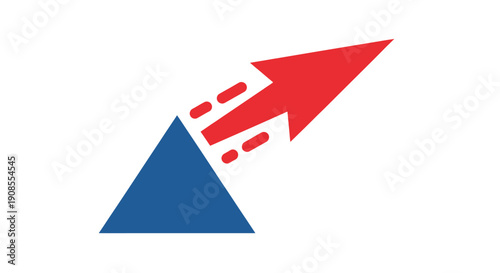 Blue Triangle and Red Arrow Ascending.