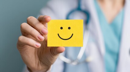 Psychological evaluation with positive feedback wellness and customer satisfaction related to mental health awareness
