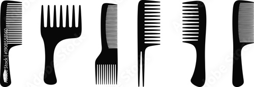 Collection of various hair combs
