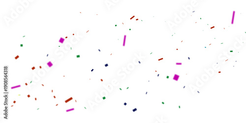 Canvastavla Colorful Party Confetti Scatter Floating Across Bright White Background For Fest