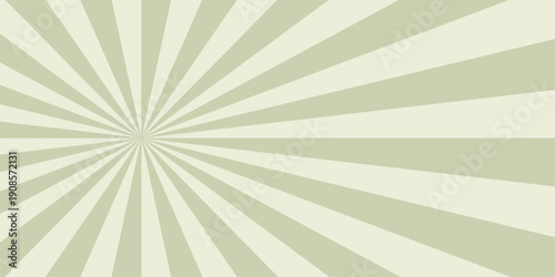 Retro vintage grunge green radial burst sunburst ray pattern. Sunburst vector copyspace background. Vintage sunrays illustration swirl line. Abstract circuses, stripe background design.