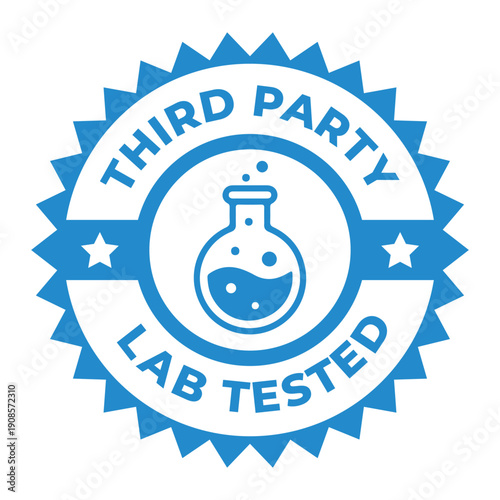 Lab Tested Badge Icon – Scientific Quality Assurance Certification Seal