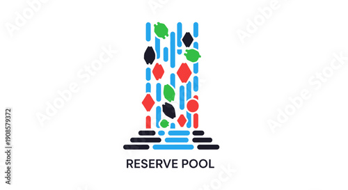 Colorful Pool Balls in Tower Formation.