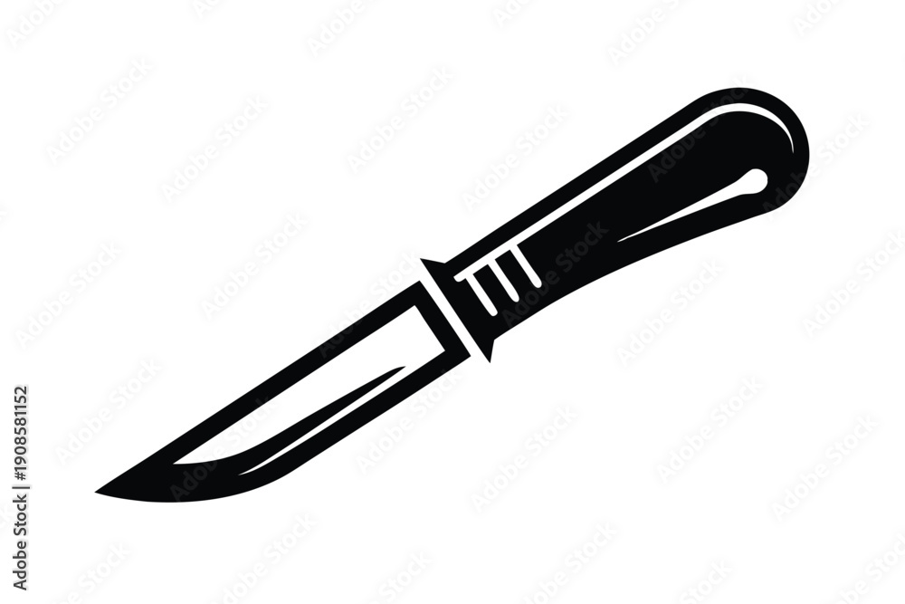 Obraz premium Vegetable Peeler Icon, Black and White Outline, Food Preparation Tool, Kitchen Utensil 88