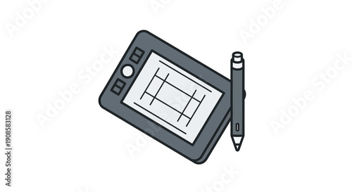 Digital Drawing Tablet and Stylus Pen.