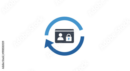 Digital Identity Authentication Security Symbol.