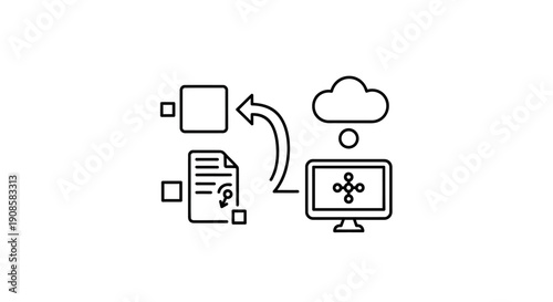 Data transfer to cloud storage.