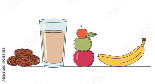 Healthy Breakfast Arrangement with Fruits and Nuts