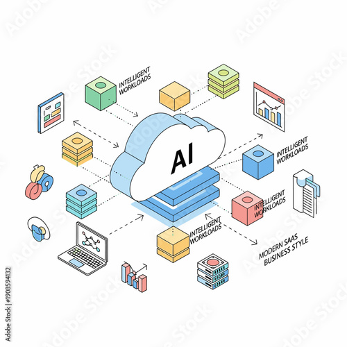 Data Preprocessing Concept with Businessman and Gear Icon.