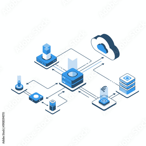 Data Preprocessing Concept with Businessman and Gear Icon.