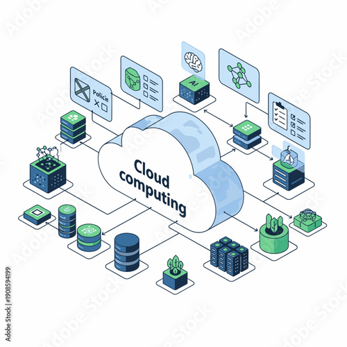 Data Preprocessing Concept with Businessman and Gear Icon.