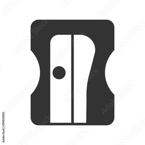 Pencil sharpener icon set, stationery cutter symbol, school supply tool sign, office equipment vector illustration