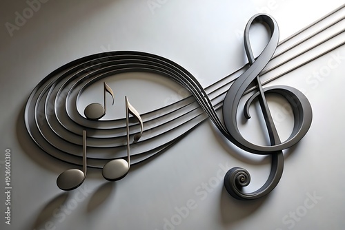 Music wave of musical notes