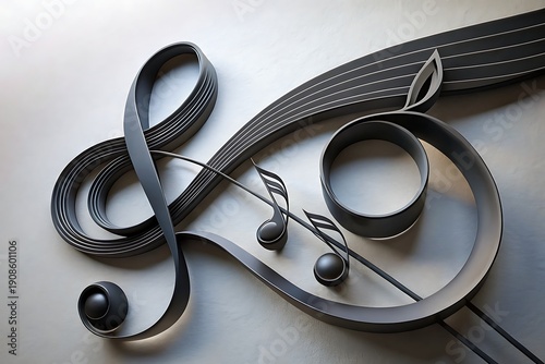 Music wave of musical notes
