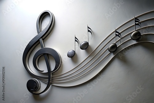 Music wave of musical notes
