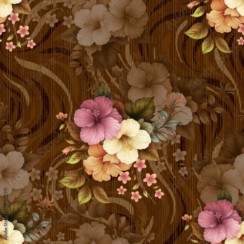 vintage background with flowers
