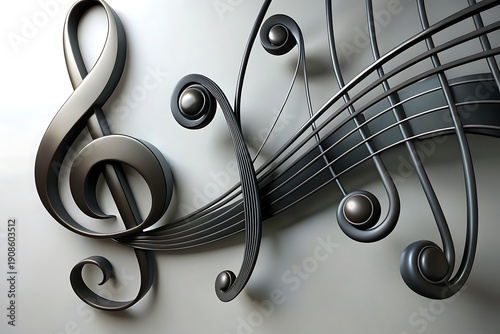 Music wave of musical notes