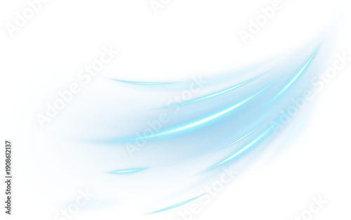 Blue wavy lines of speed and machine motion. A futuristic blue background depicting the flow of water, wind, air is perfect for presentations, illustrations of articles and publications .Blue modern