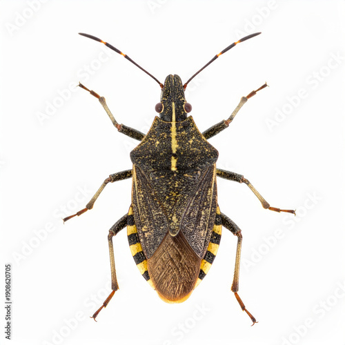 Bug on White Background, Small Insect Cut Out No Shadow