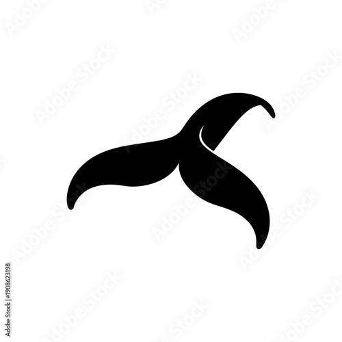 A minimalist black silhouette of a propeller icon on a white background