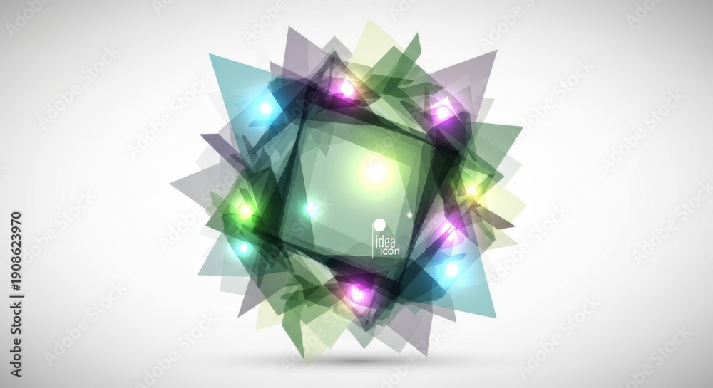 Obraz premium Abstract Glowing Geometric Design